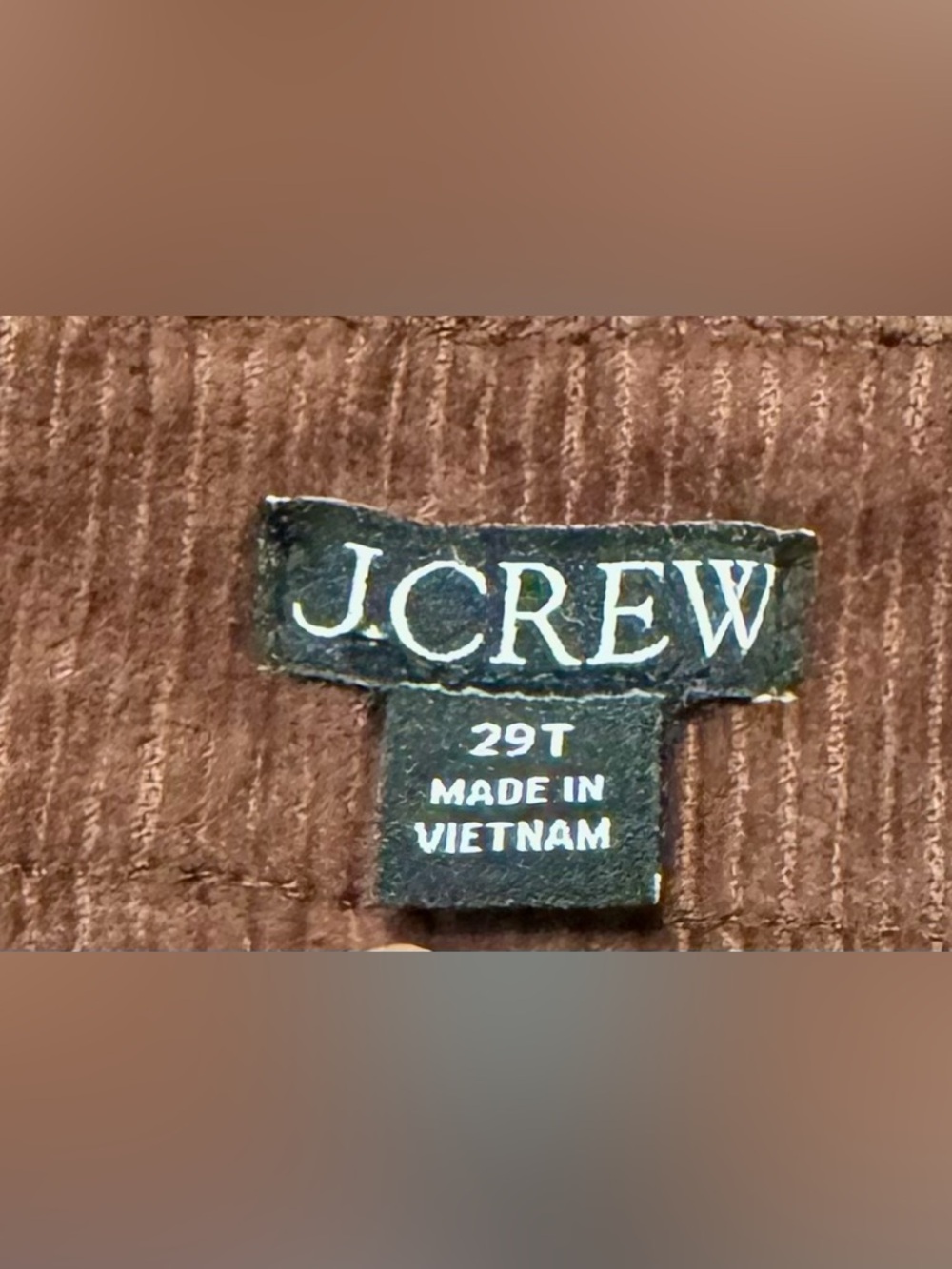 Vintage J. Crew Brown Corduroy Women’s High-Rise Flared Pants, Sz 29. NWOT - Picture 2 of 14